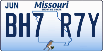 MO license plate BH7R7Y