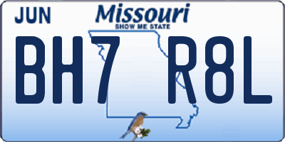 MO license plate BH7R8L