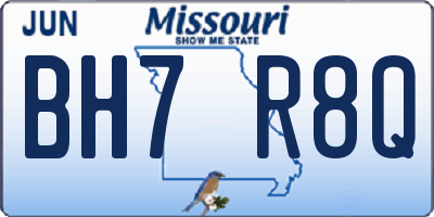 MO license plate BH7R8Q