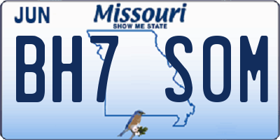 MO license plate BH7S0M