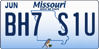 MO license plate BH7S1U