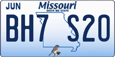 MO license plate BH7S2O