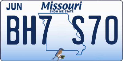 MO license plate BH7S7O
