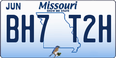 MO license plate BH7T2H