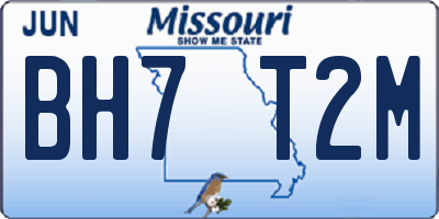MO license plate BH7T2M