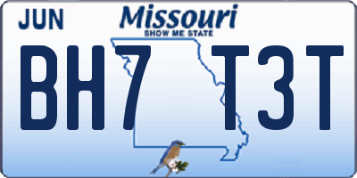 MO license plate BH7T3T