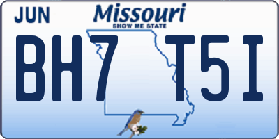MO license plate BH7T5I