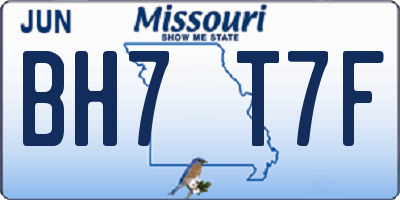 MO license plate BH7T7F
