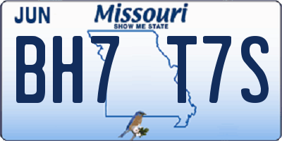 MO license plate BH7T7S
