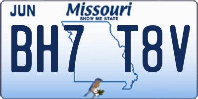 MO license plate BH7T8V