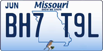MO license plate BH7T9L