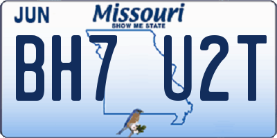 MO license plate BH7U2T