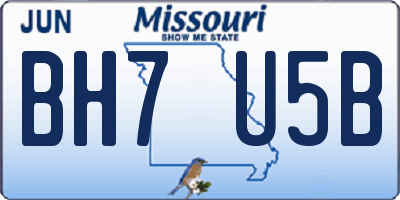 MO license plate BH7U5B