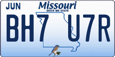 MO license plate BH7U7R