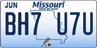MO license plate BH7U7U