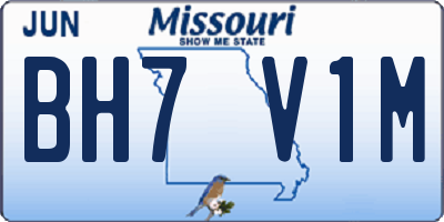 MO license plate BH7V1M