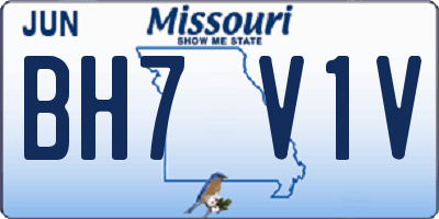MO license plate BH7V1V