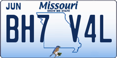 MO license plate BH7V4L