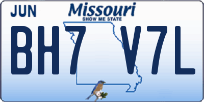 MO license plate BH7V7L
