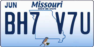 MO license plate BH7V7U