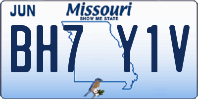MO license plate BH7Y1V