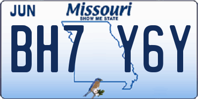 MO license plate BH7Y6Y