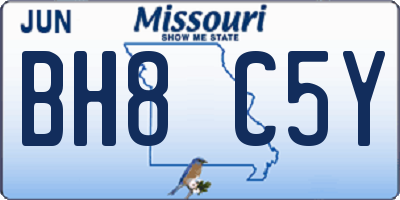 MO license plate BH8C5Y