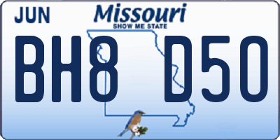 MO license plate BH8D5O