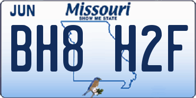 MO license plate BH8H2F
