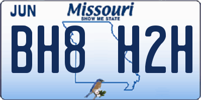 MO license plate BH8H2H