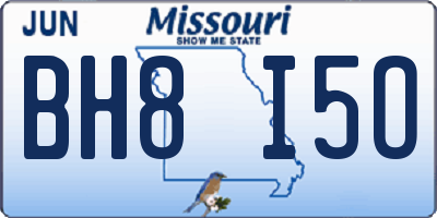 MO license plate BH8I5O
