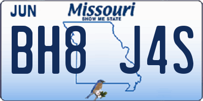 MO license plate BH8J4S