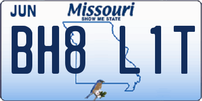 MO license plate BH8L1T