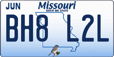 MO license plate BH8L2L