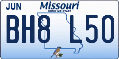 MO license plate BH8L5O