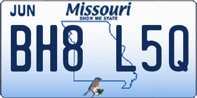 MO license plate BH8L5Q
