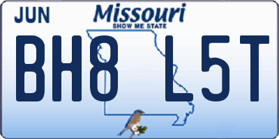 MO license plate BH8L5T