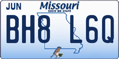 MO license plate BH8L6Q