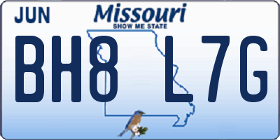 MO license plate BH8L7G