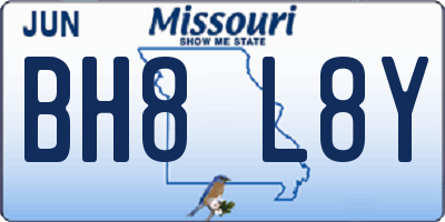 MO license plate BH8L8Y