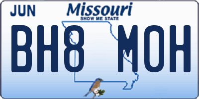 MO license plate BH8M0H