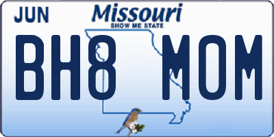 MO license plate BH8M0M