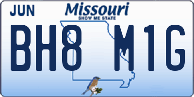MO license plate BH8M1G