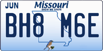 MO license plate BH8M6E