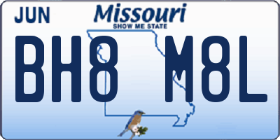 MO license plate BH8M8L