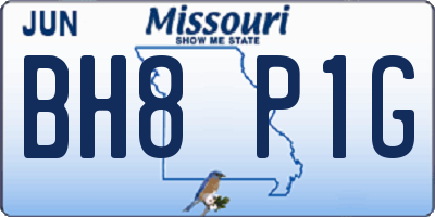 MO license plate BH8P1G