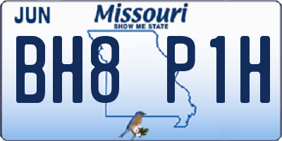 MO license plate BH8P1H