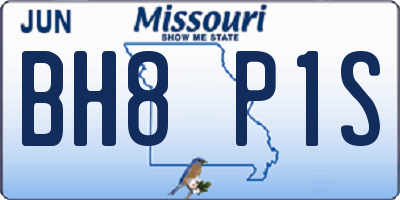 MO license plate BH8P1S