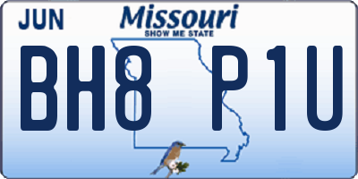 MO license plate BH8P1U