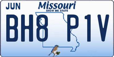 MO license plate BH8P1V